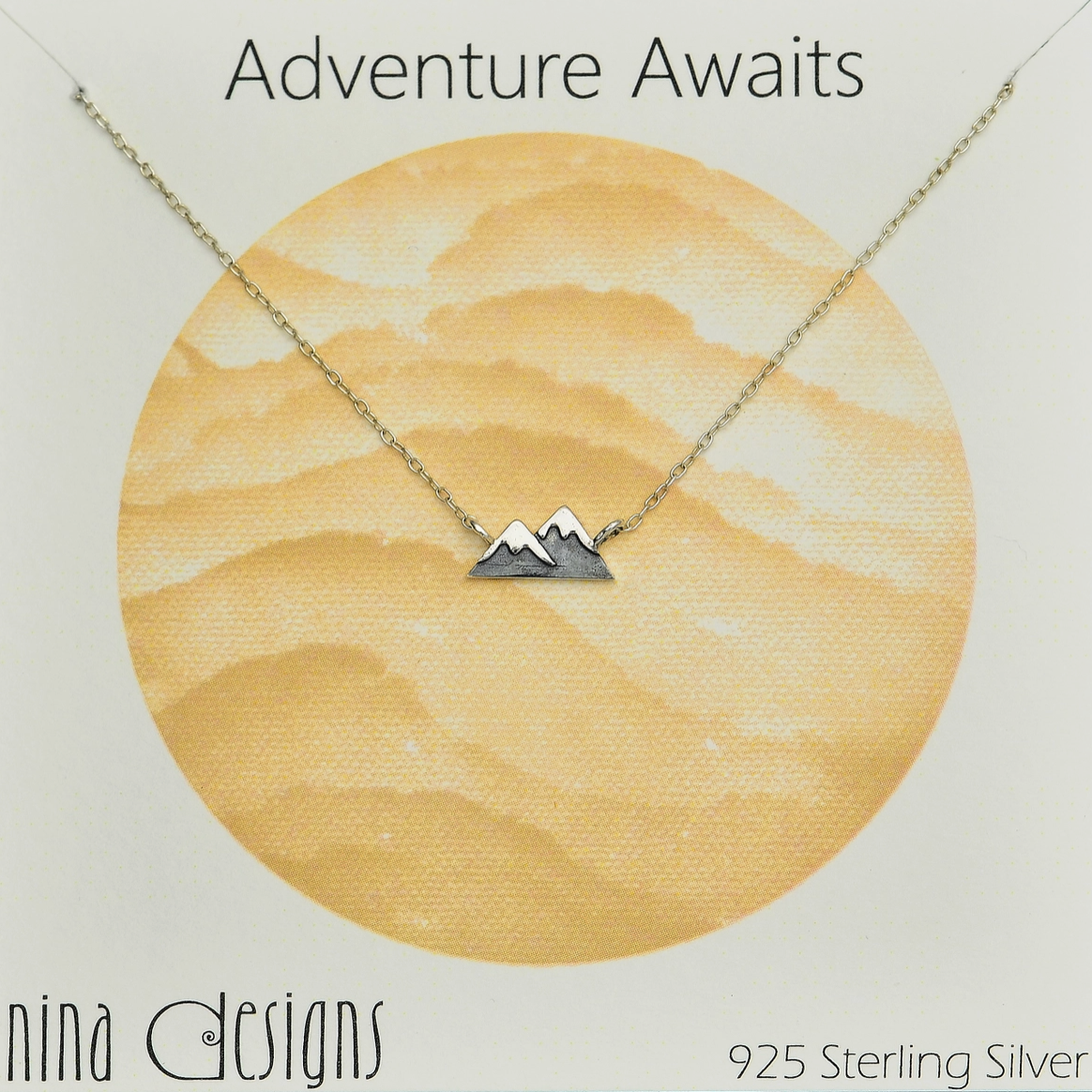 Tiny Sterling Mountain Necklace