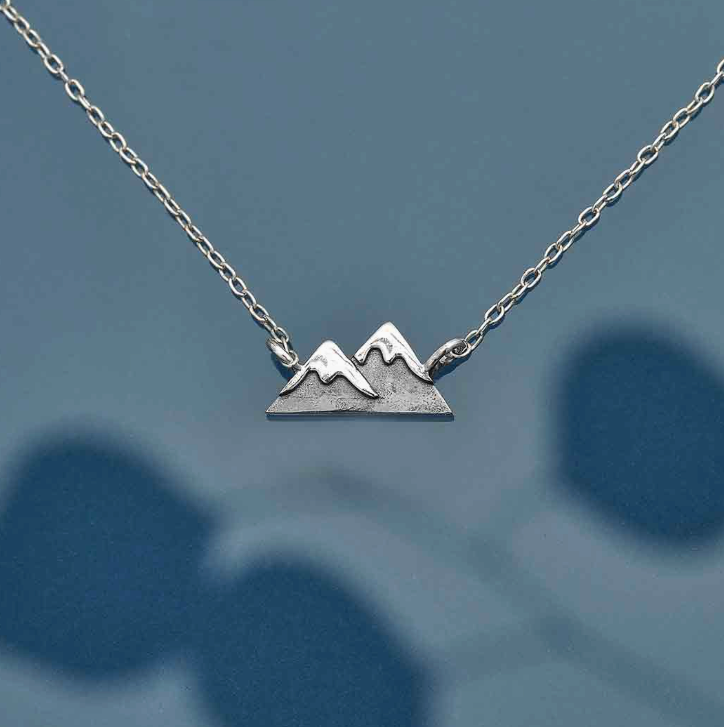 Tiny Sterling Mountain Necklace