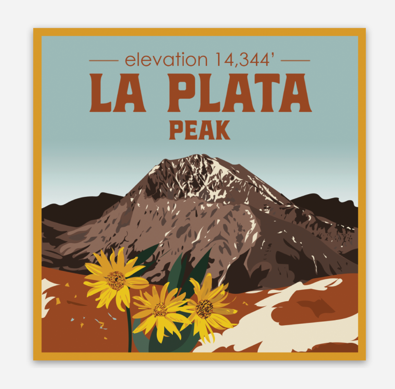 La Plata Peak 14er Sticker