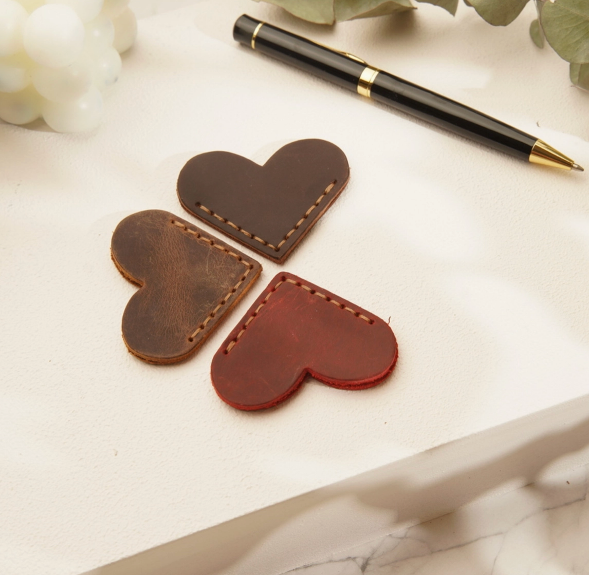 Leather Heart Bookmark