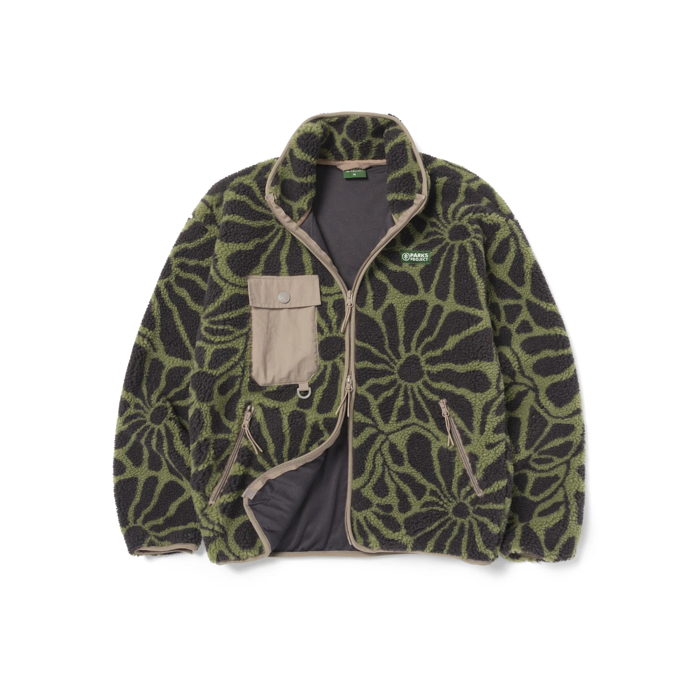 Wildflowers Full Zip High Pile Fleece