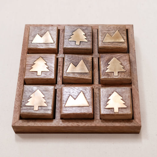 Mountain vs. Trees Tic-Tac-Toe Coffee Table Game