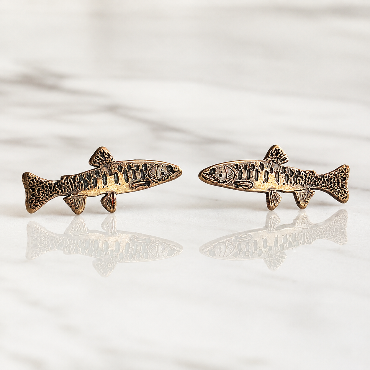 Brass Fish Studs
