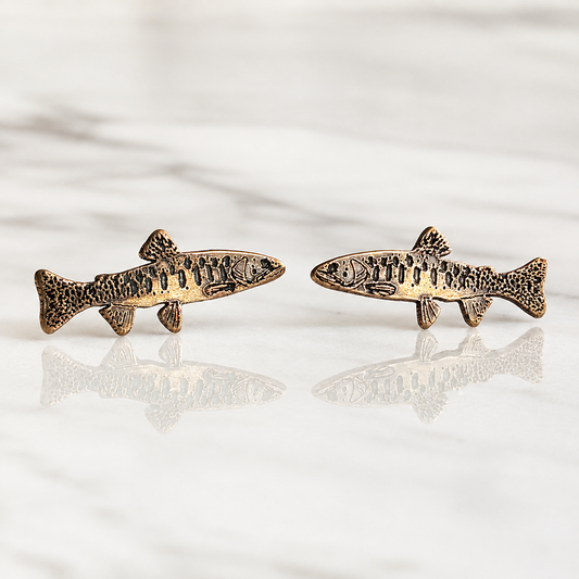 Brass Fish Studs