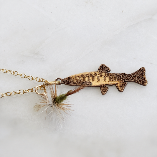 Gold Trout Necklace