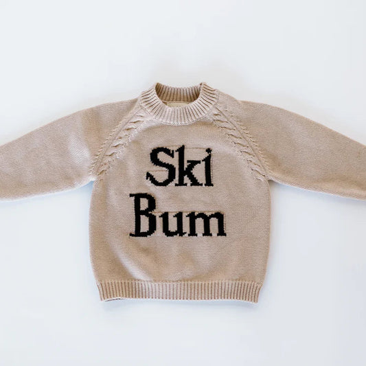 Oatmeal Ski Bum Kids Sweater