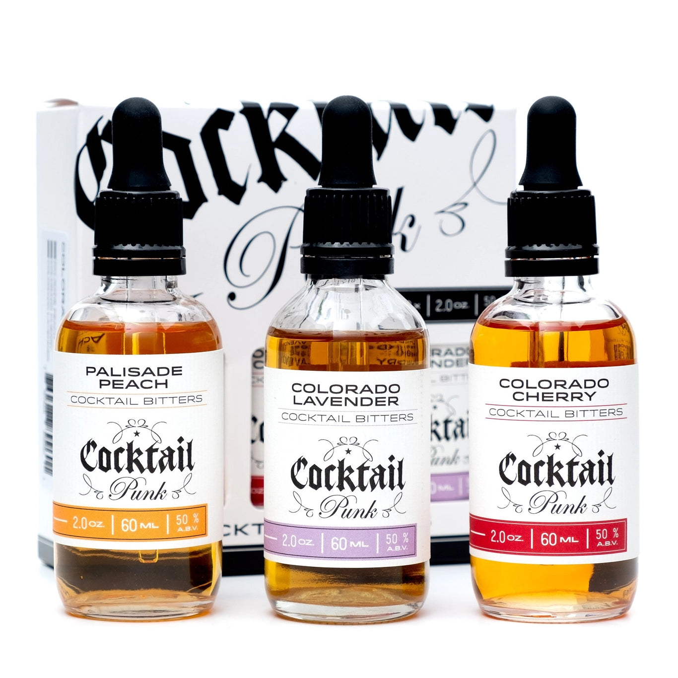 Colorado Cocktail Bitters (Cherry, Peach, Lavender)