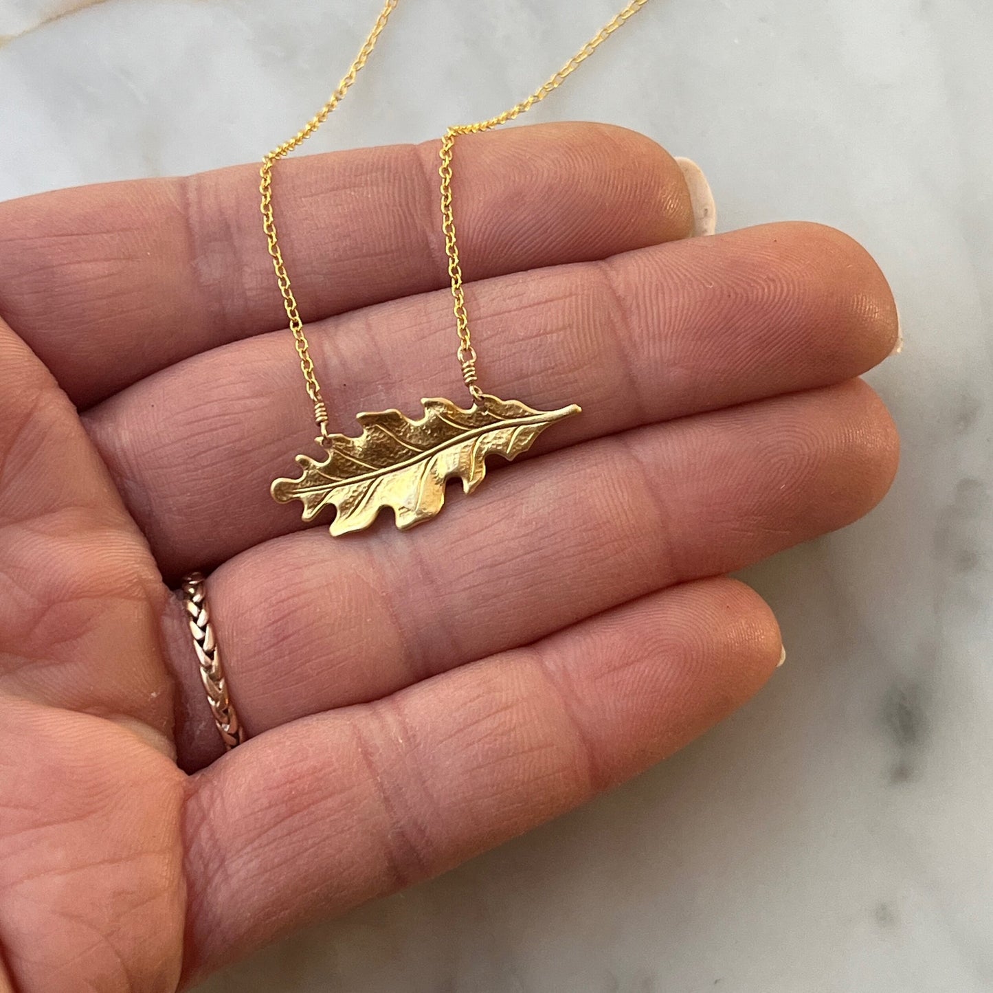 Brass Leaf Necklace