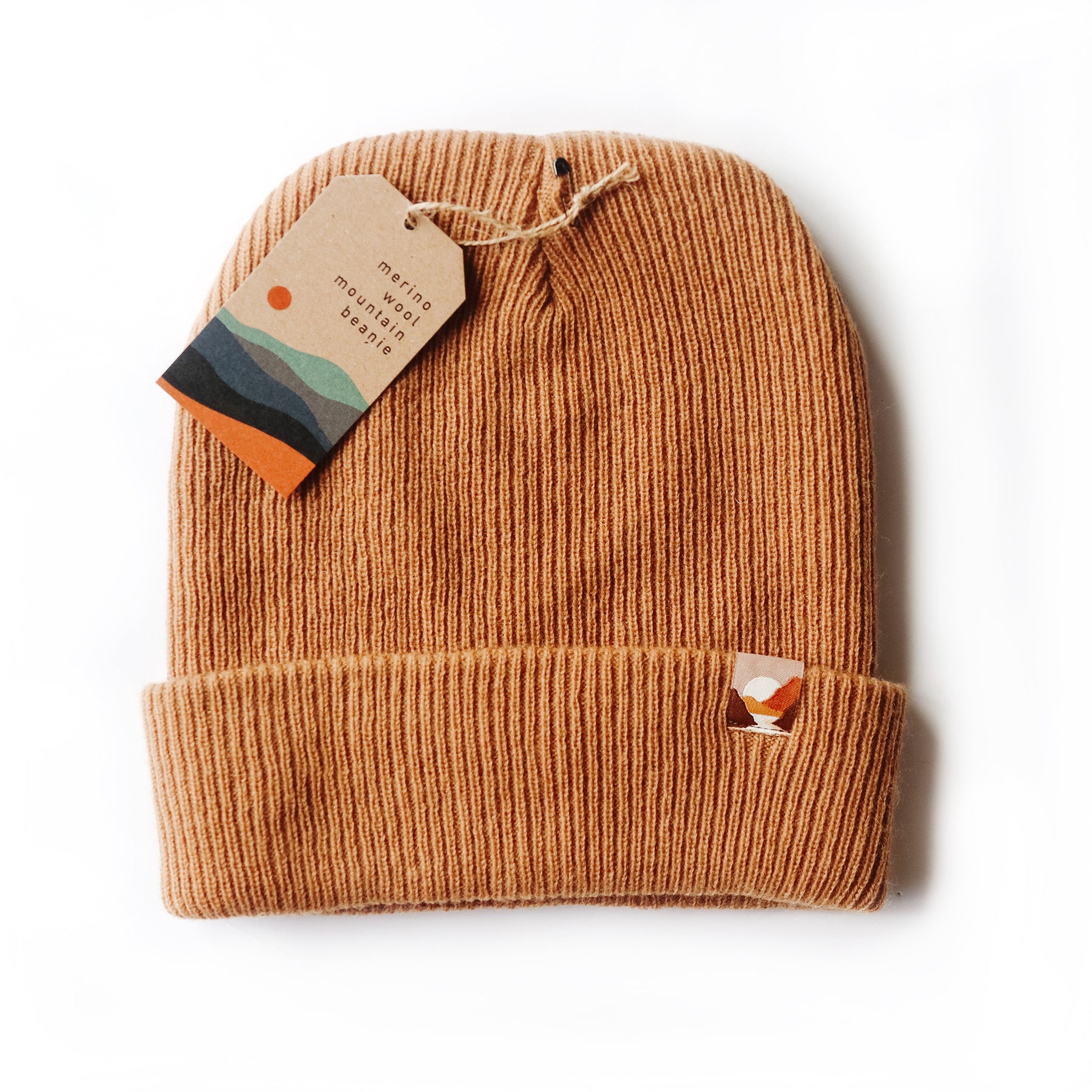 Camel knit merino beanie 