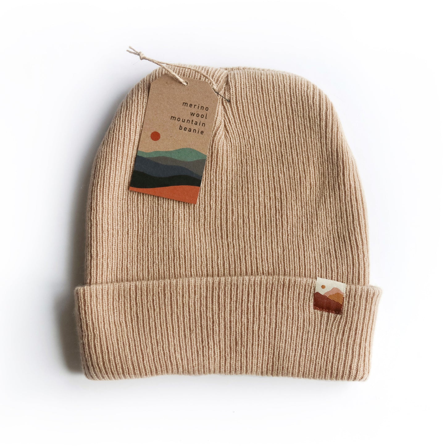 Merino Wool Mountain Beanie - Tan