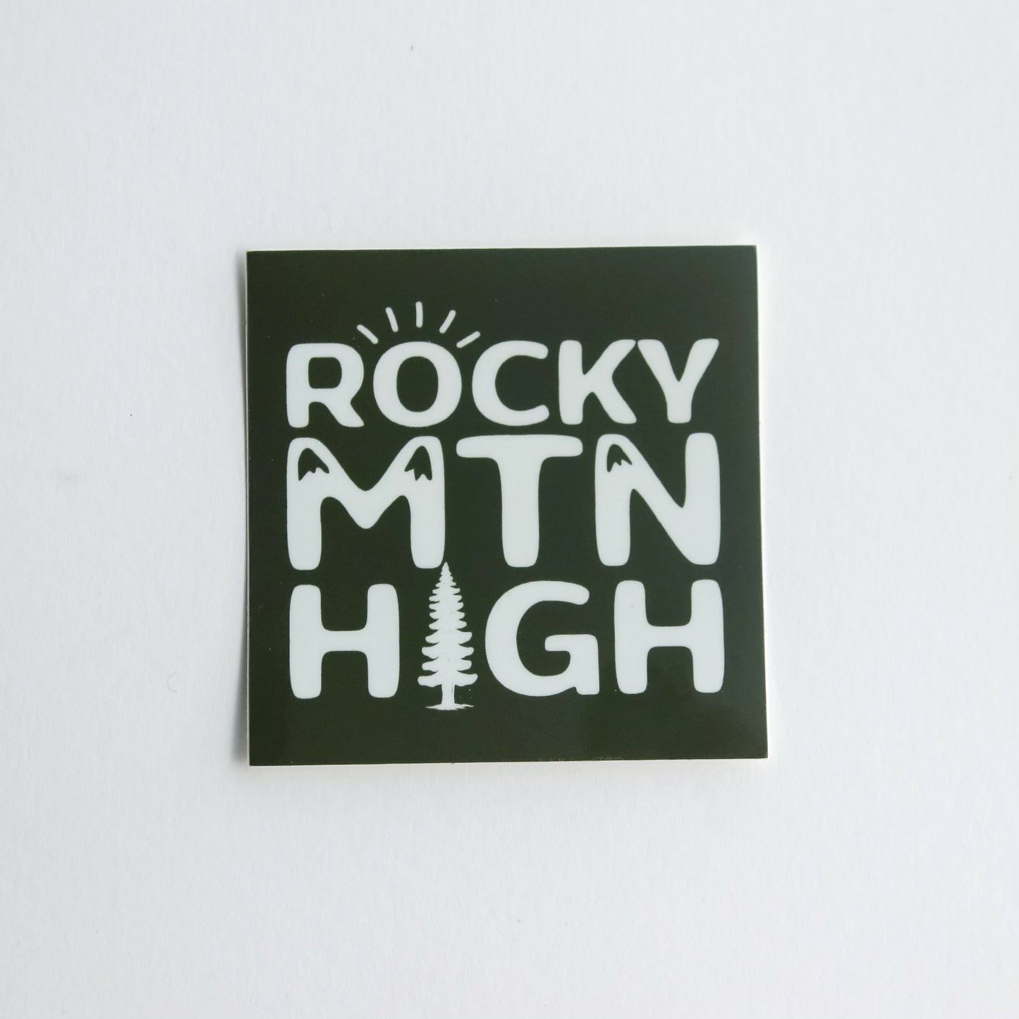 Green Rocky Mountain High Sticker
