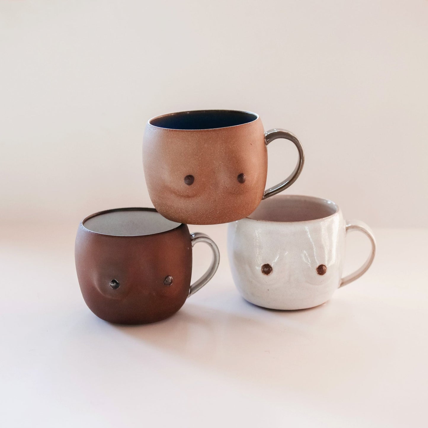 womens chest small ceramic mug in 3 colors