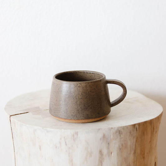 Brown stoneware mug