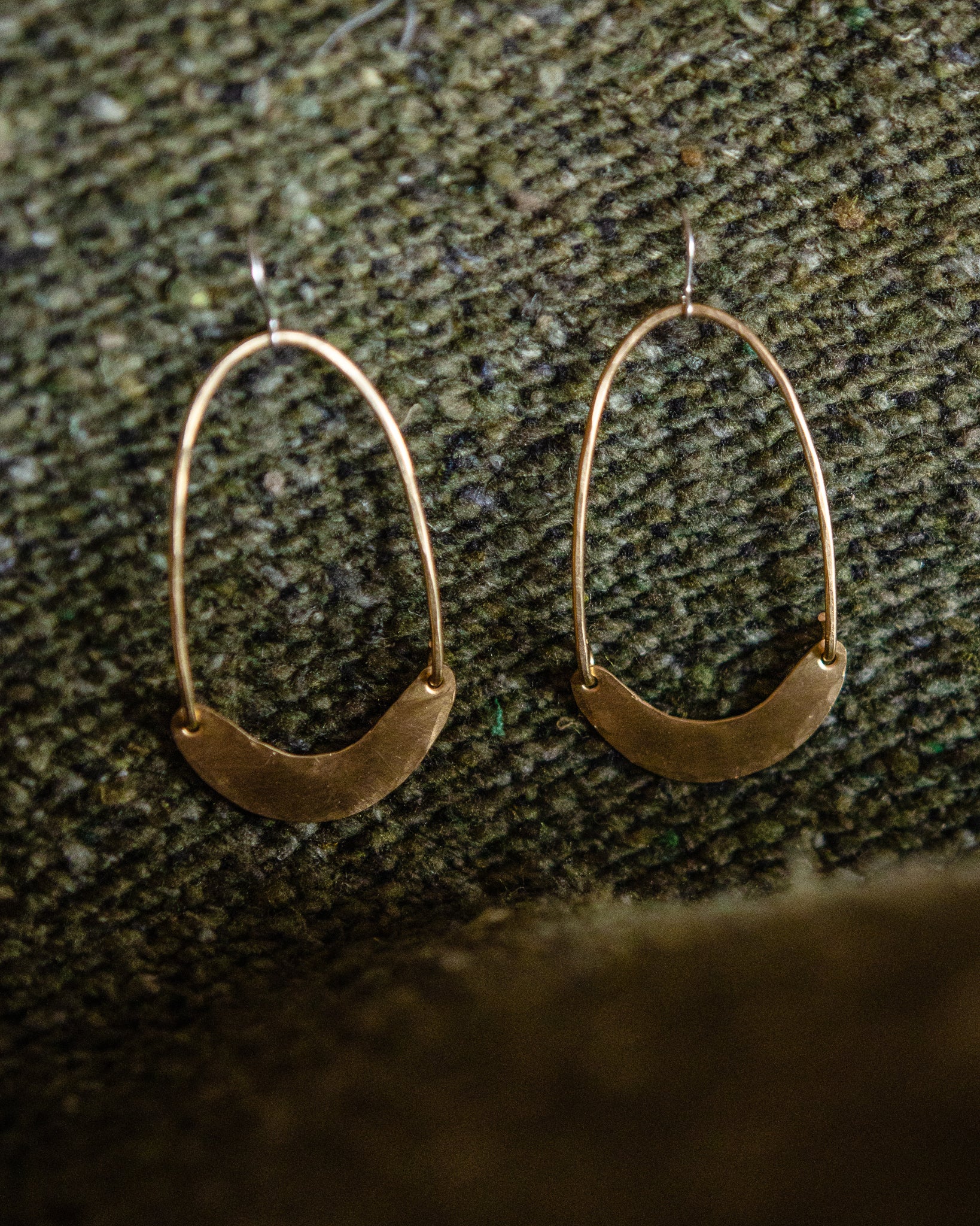 brass dangle earrings