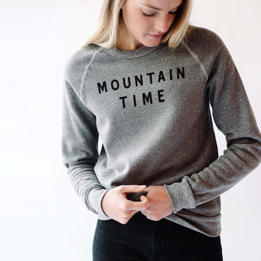 Mountain Time Fleece Sweatshirt - Heather Grey