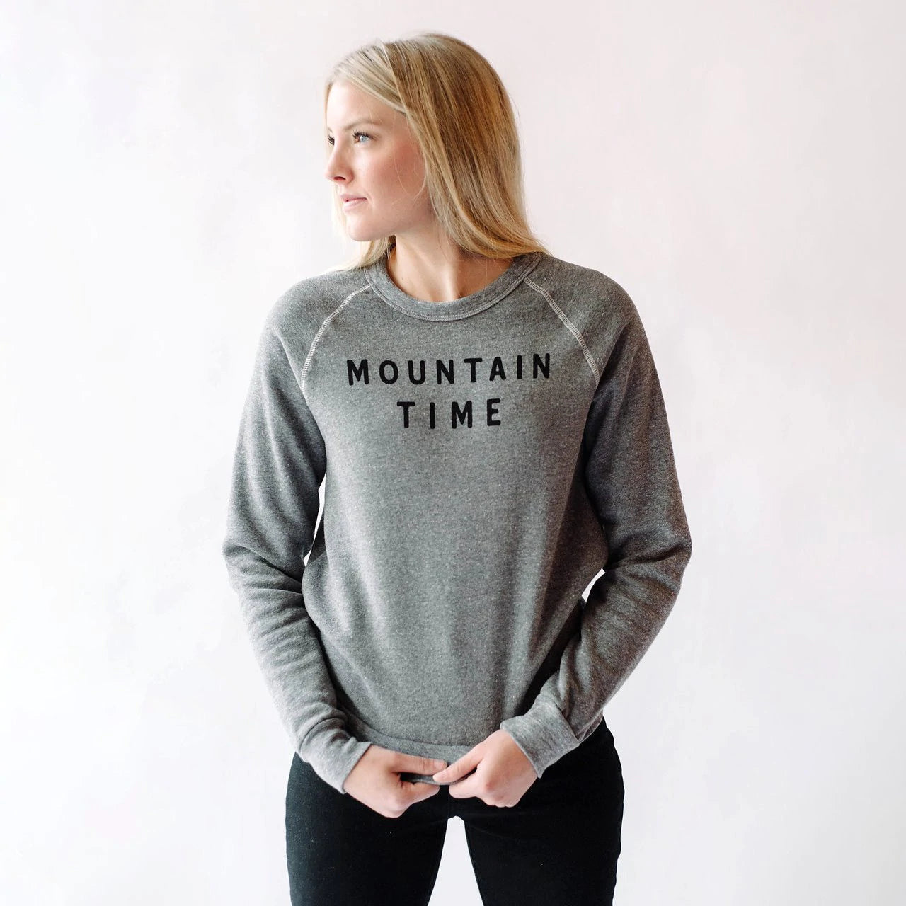Mountain Time Fleece Sweatshirt - Heather Grey