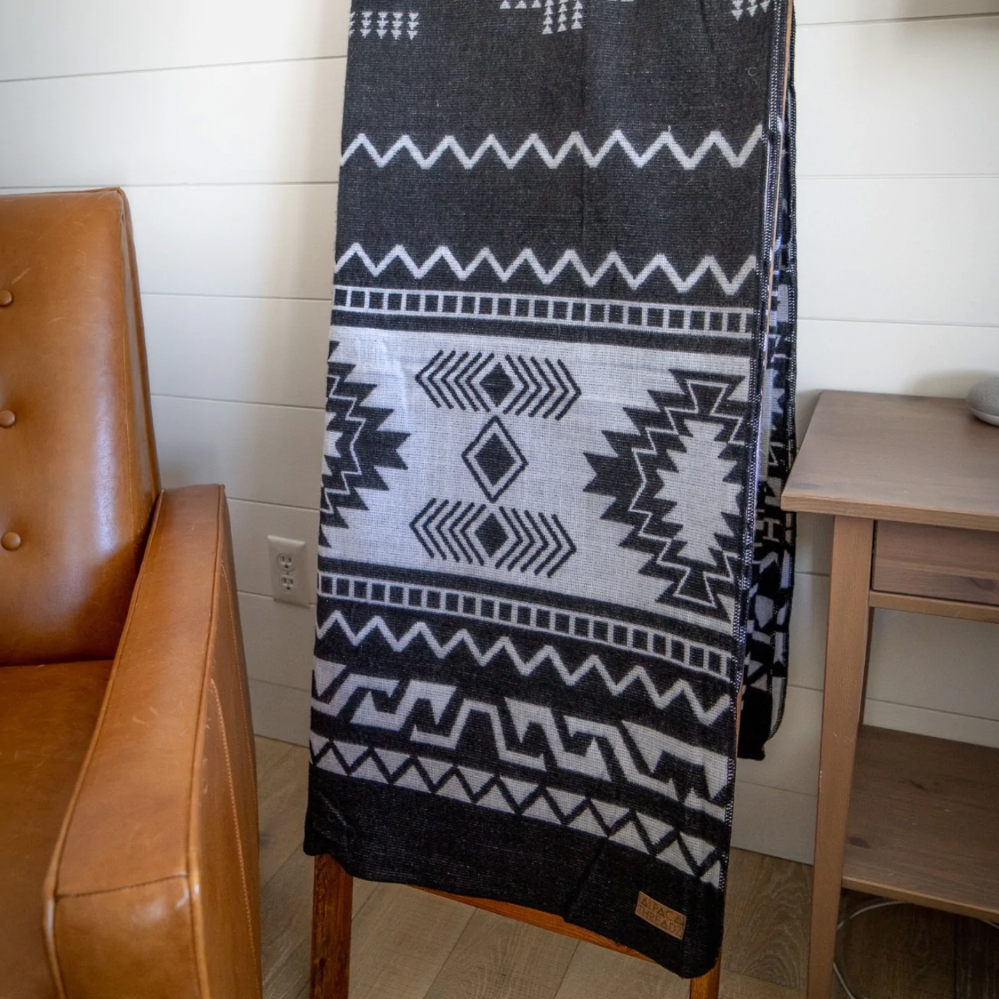 Black and White Aztec Pattern Blanket