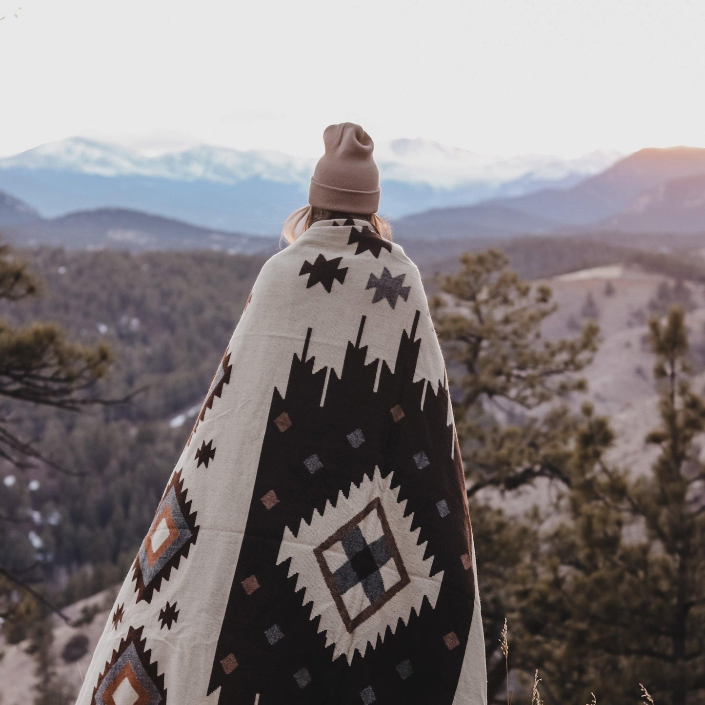 Neutral Alpaca Blanket - Soft, Cozy and Warm Wool Throw