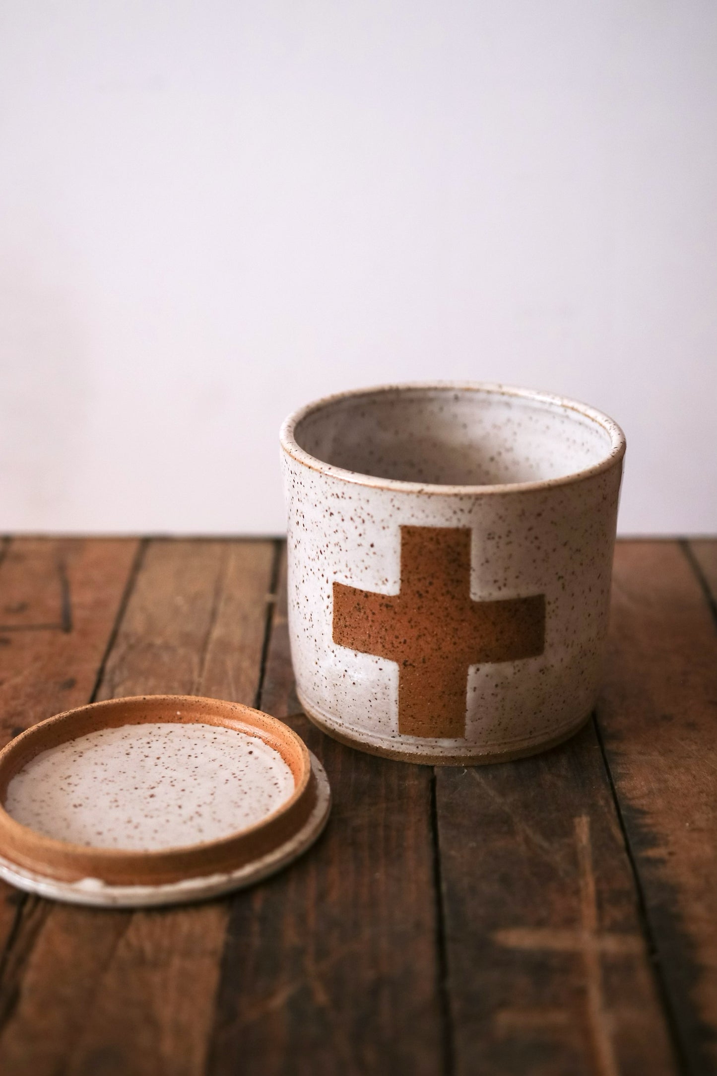 Ceramic Stash Jar - Bathroom Lidded Canister
