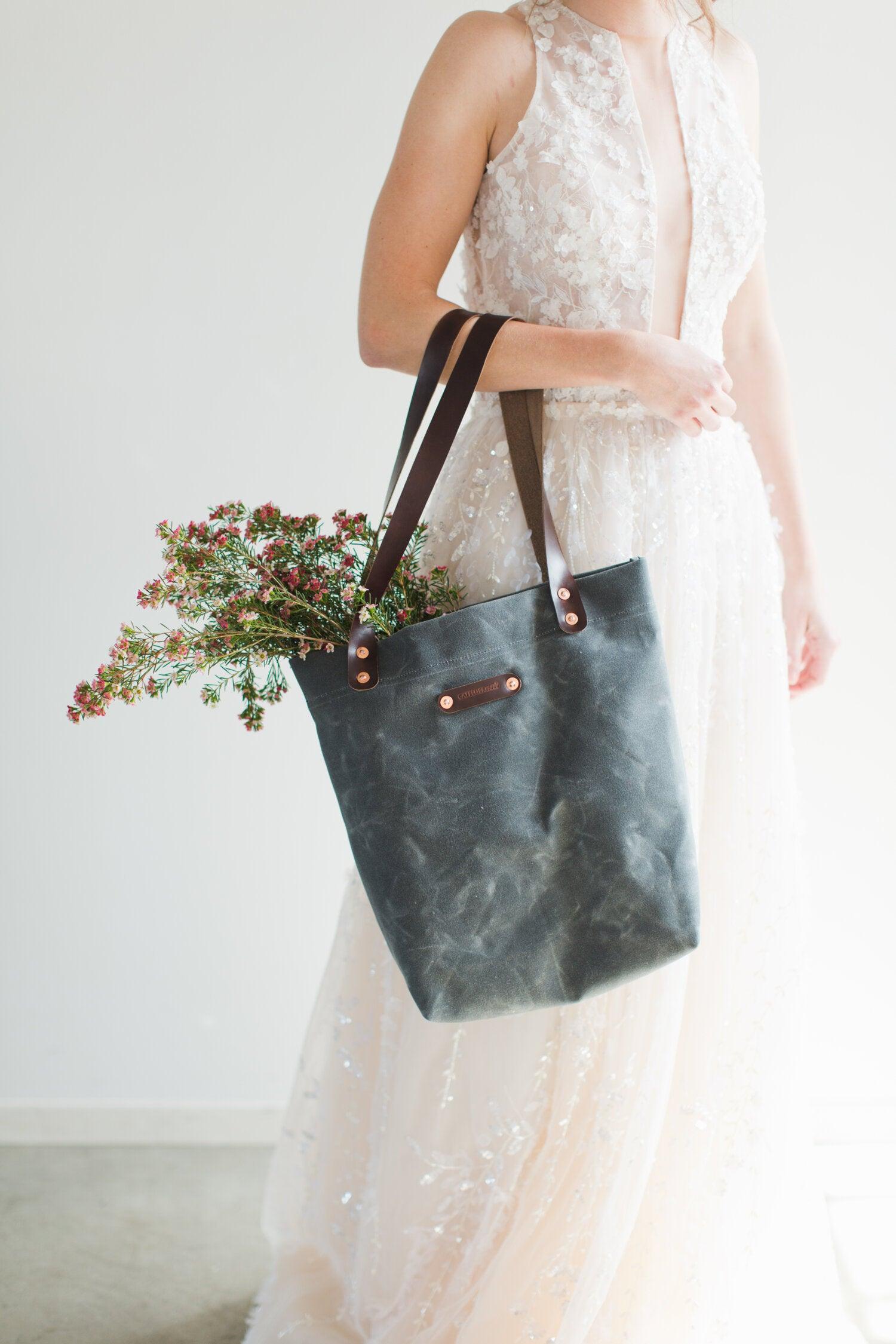 canvas tote charcoal