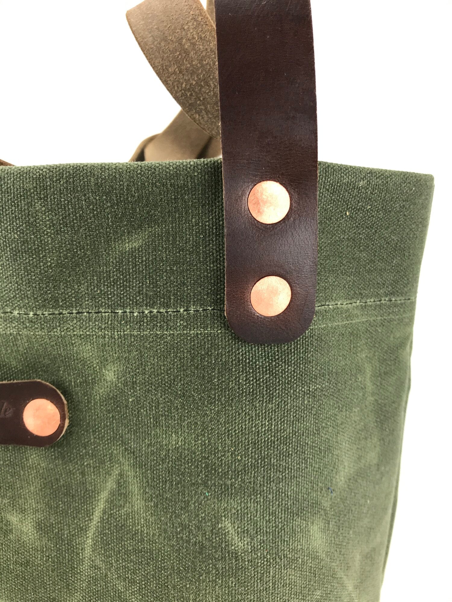 canvas tote olive