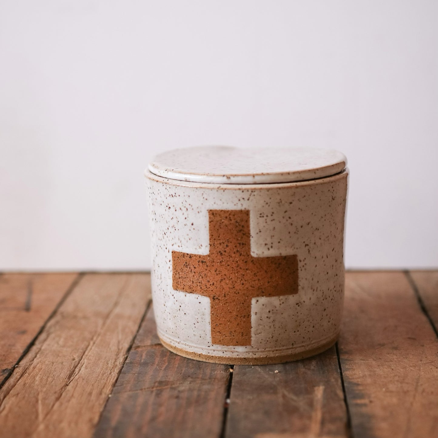 Ceramic Stash Jar - Bathroom Lidded Canister