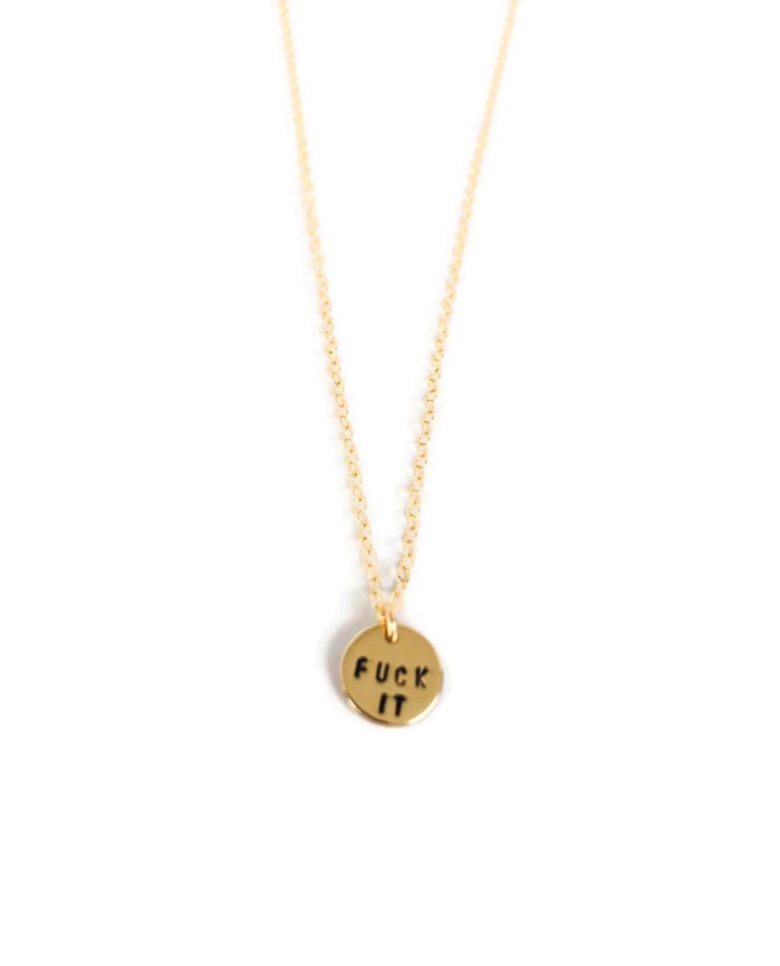 Tiny  F-Bomb Charm Necklace