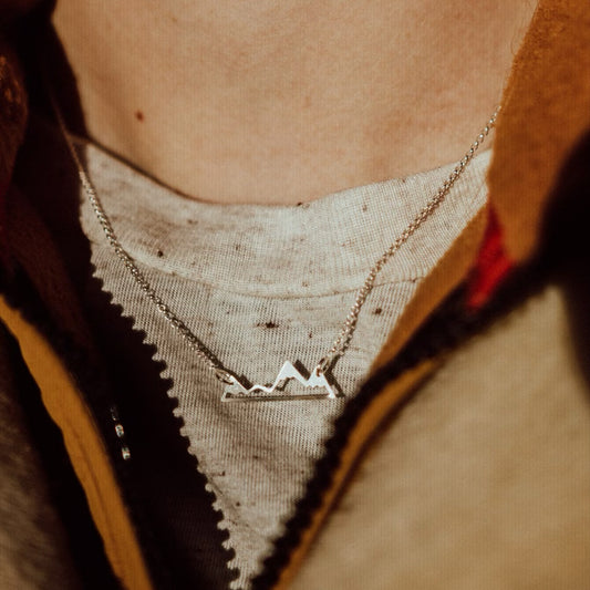 Mountain Range Silver Necklace