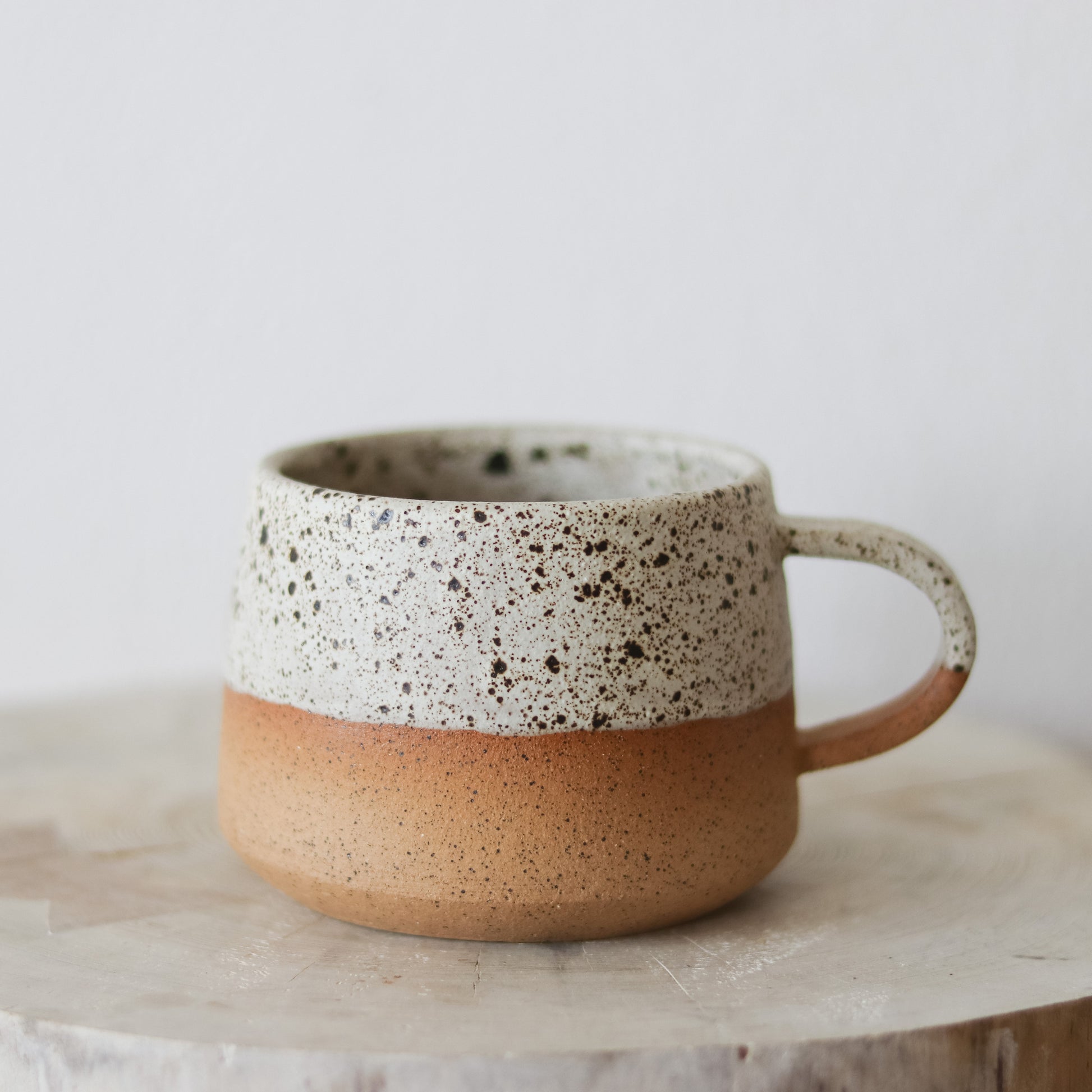Quail speckled stoneware mug