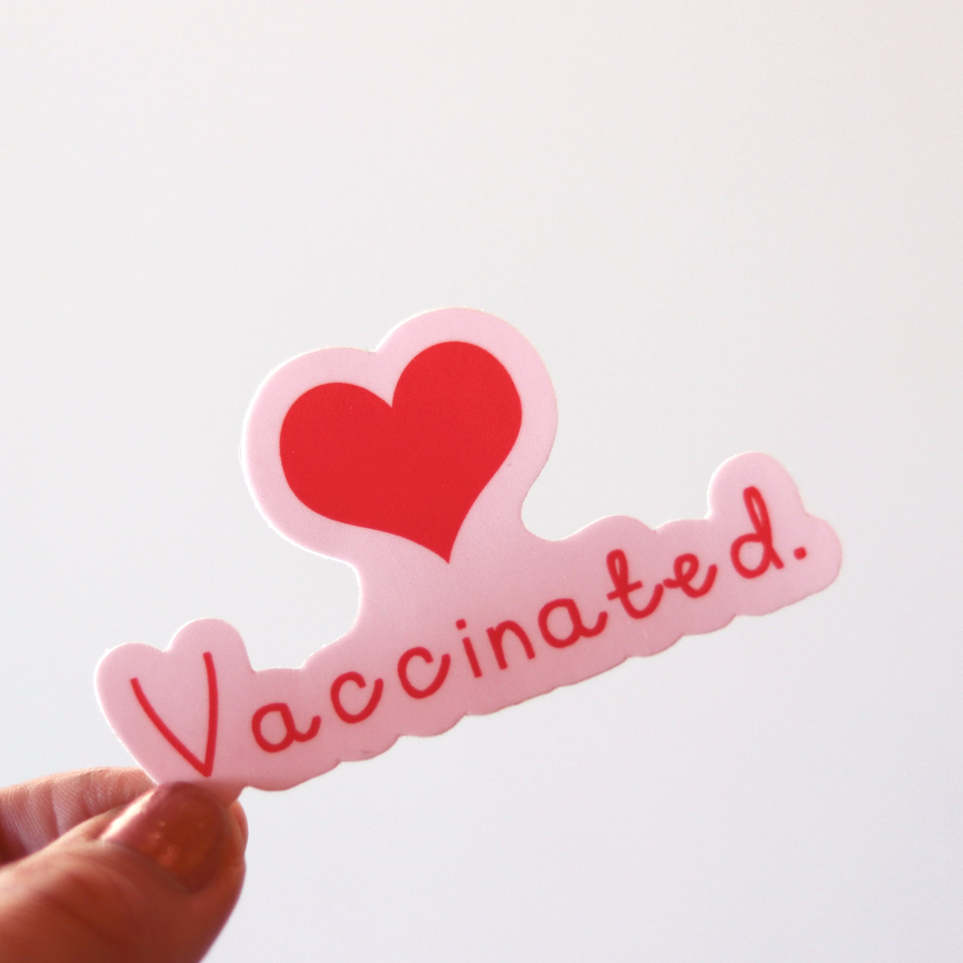 Vaccinated Heart Sticker
