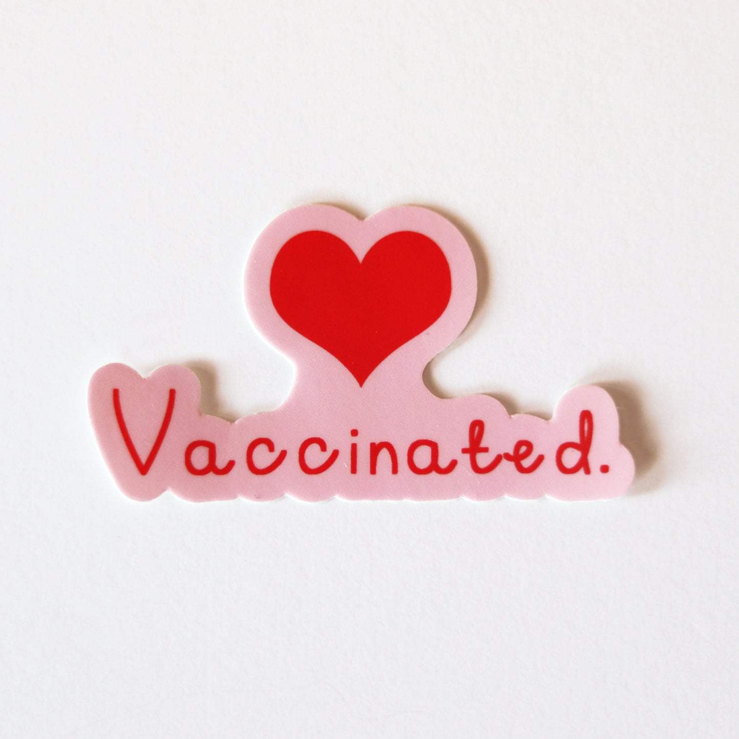 Vaccinated heart sticker