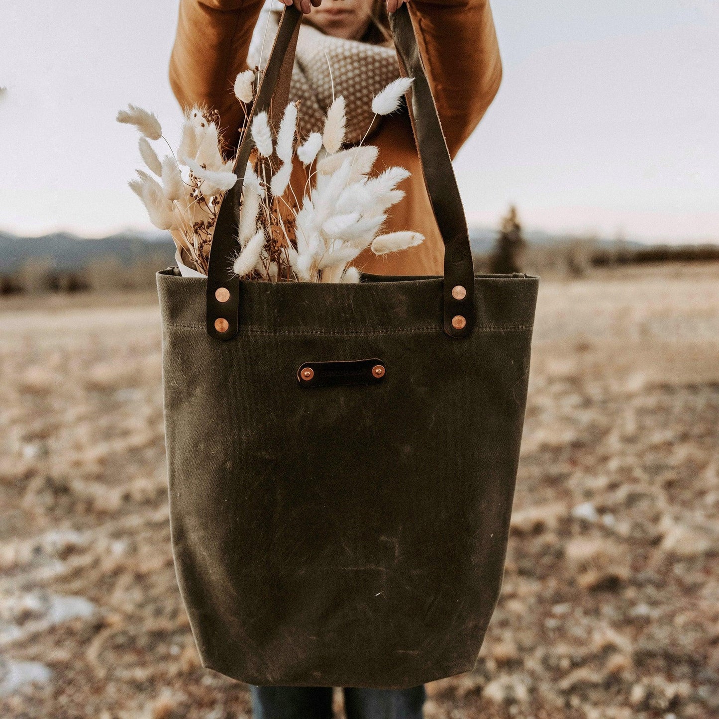 Waxed Canvas Tote Bag